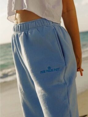 Pink Palm Puff Sweatpants